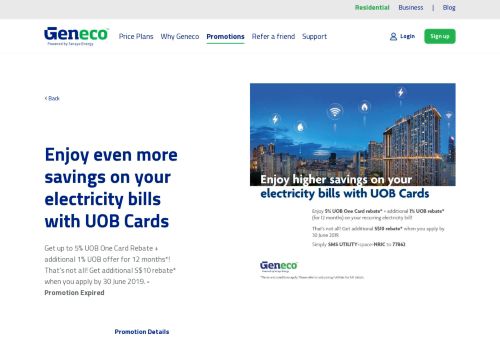 
                            13. Electricity Offers for UOB One Card Holders | Geneco