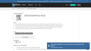 
                            8. Electrochimica Acta | Publons