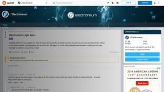 
                            1. Electroneum Login Error : Electroneum - Reddit