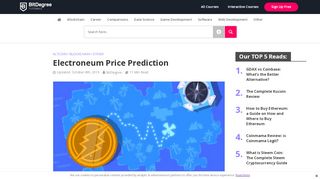 
                            8. Electroneum Price Prediction 2019: Will Electroneum Rise? - BitDegree