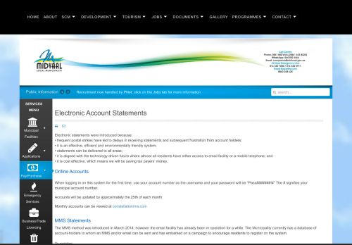 
                            2. Electronic Accounts - Midvaal