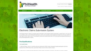 
                            3. Electronic Claims Submission System | PhilHealth