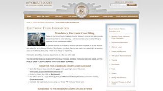 
                            13. Electronic Filing Information - 16th Circuit Court of Jackson County ...