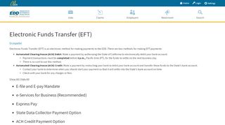 
                            7. Electronic Funds Transfer (EFT) - EDD - CA.gov