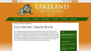 
                            9. Electronic Grade Book – 5th Grade – Lakeland Village School