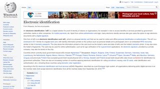 
                            10. Electronic identification - Wikipedia
