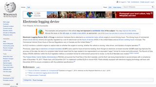 
                            9. Electronic logging device - Wikipedia