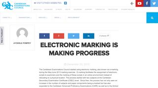 
                            6. ELECTRONIC MARKING IS MAKING PROGRESS | Caribbean ... - CXC
