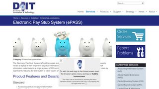 
                            13. Electronic Pay Stub System (ePASS) - Enterprise Applications