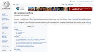 
                            7. Electronic prescribing - Wikipedia