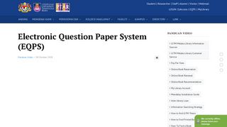 
                            3. Electronic Question Paper System (EQPS) - Perpustakaan ...