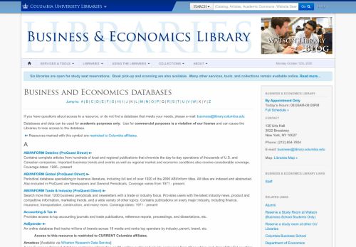 
                            10. Electronic Resources in the Business and Economics Library ...