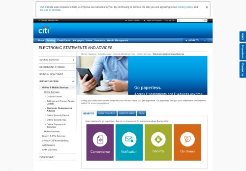 
                            6. Electronic Statements | Electronic Advices - Citibank Singapore