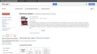 
                            12. Electronic Styles: A Handbook for Citing Electronic Information - Google Books-Ergebnisseite