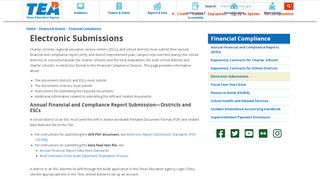 
                            11. Electronic Submissions - Texas Education Agency - Texas.gov