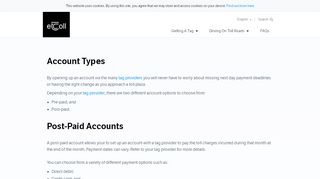 
                            1. Electronic tag account types | eToll.ie