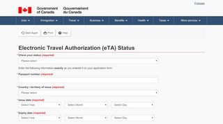 
                            9. Electronic Travel Authorization (eTA) Status - Immigration, ...