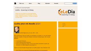 
                            5. eLeDia jetzt mit Moodle 2.5.1 | eLeDia eLearning im Dialog