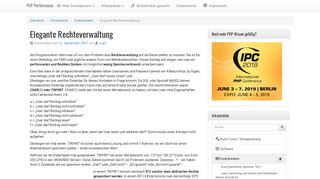 
                            11. Elegante Rechteverwaltung | PHP Performance