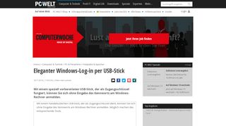 
                            9. Eleganter Windows-Log-in per USB-Stick - PC-WELT