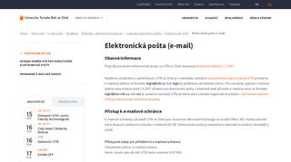 
                            8. Elektronická pošta (e-mail) | UTB