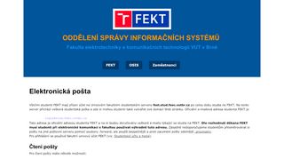 
                            4. Elektronická pošta | OSIS - FEKT VUT