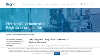 
                            8. Elektronički dokumenti iz Registra za osiguranike - Regos