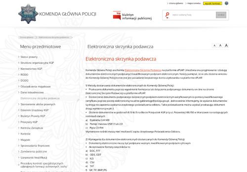 
                            3. Elektroniczna skrzynka podawcza - Komenda Główna Policji - Policja.pl