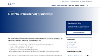 
                            2. Elektronikversicherung (kurzfristig) | erpam: Spezial-Versicherungen