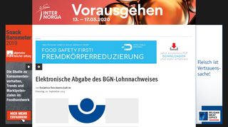 
                            8. Elektronische Abgabe des BGN-Lohnnachweises - Fleischwirtschaft.de