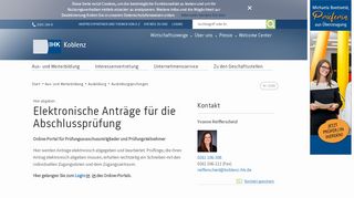 
                            7. Elektronische Anträge für die Abschlussprüfung - IHK Koblenz