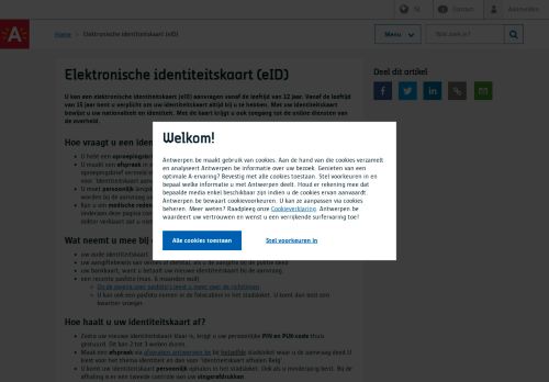 
                            13. Elektronische identiteitskaart (eID) | Info | Antwerpen ... - Stad Antwerpen