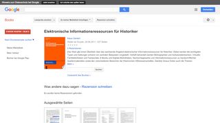 
                            11. Elektronische Informationsressourcen für Historiker - Google Books-Ergebnisseite
