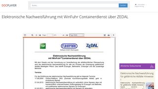 
                            10. Elektronische Nachweisführung mit WinFuhr Containerdienst über ...