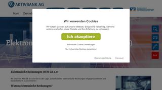 
                            3. Elektronische Rechnungen mit Web-ZR 2.0 | AKTIVBANK AG