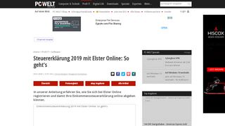 
                            8. Elektronische Steuererklärung mit Elster Online - PC-Welt