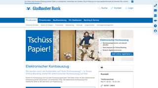 
                            8. Elektronischer Kontoauszug - Gladbacher Bank AG