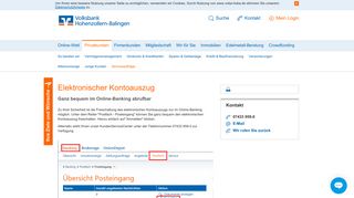 
                            6. elektronischer Kontoauszug - Volksbank Hohenzollern-Balingen eG