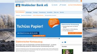 
                            8. Elektronischer Kontoauszug - Waldecker Bank eG