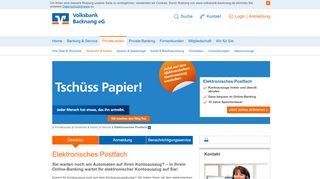 
                            7. Elektronisches Postfach - Volksbank Backnang eG