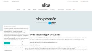 
                            7. Elektronisk signering - Ellos privatlån - Ellos.se
