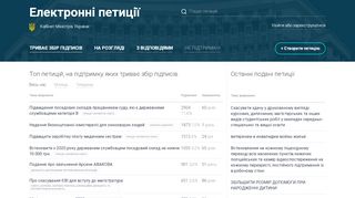 
                            6. Електронні петиції до Кабінету Міністрів України