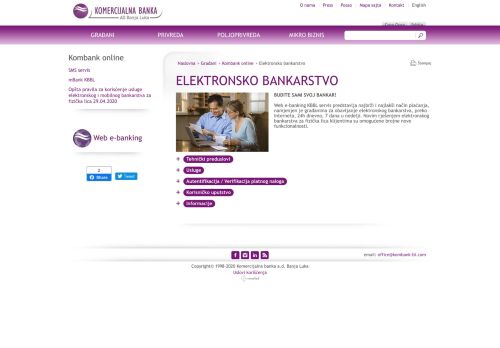 
                            7. Elektronsko bankarstvo | Komercijalna banka ad Banja Luka