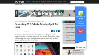 
                            6. Elementary OS: Schicke Desktop-Optik - PC-WELT