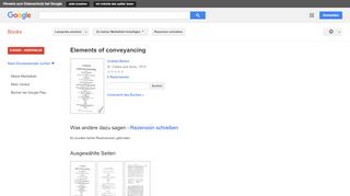 
                            6. Elements of conveyancing - Google Books-Ergebnisseite
