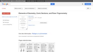 
                            12. Elements of Geometry, Conic Sections, and Plane Trigonometry