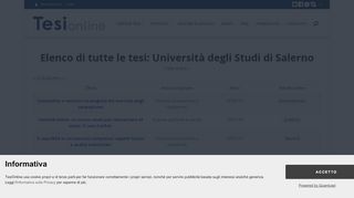 
                            13. Elenco di tutte le tesi: Università degli Studi di Salerno - Pagina 1 di 38