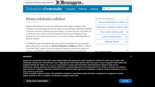 
                            8. Elenco telefonico cellulari | Salvatore Aranzulla
