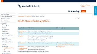 
                            6. EleUM, Student Portal, MyUM etc... | FPN AskPsy