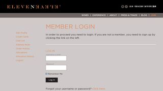 
                            6. Eleven Eleven Wines - Members - Login